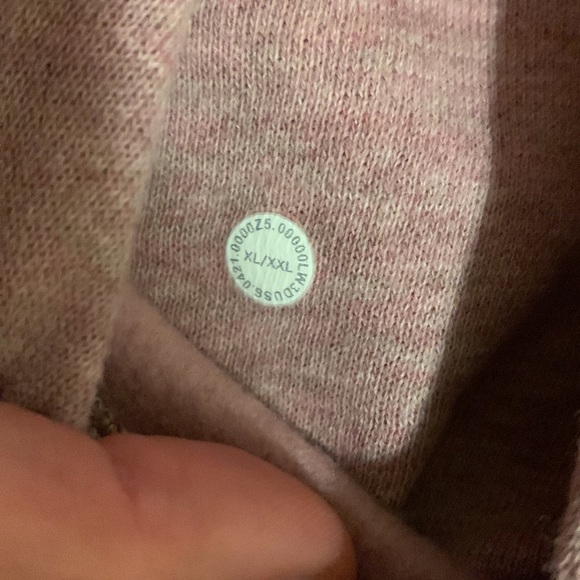 Lululemon Scuba Oversized Half-Zip Hoodie Heathered Pink Taupe XL/XXL - Picture 6 of 7